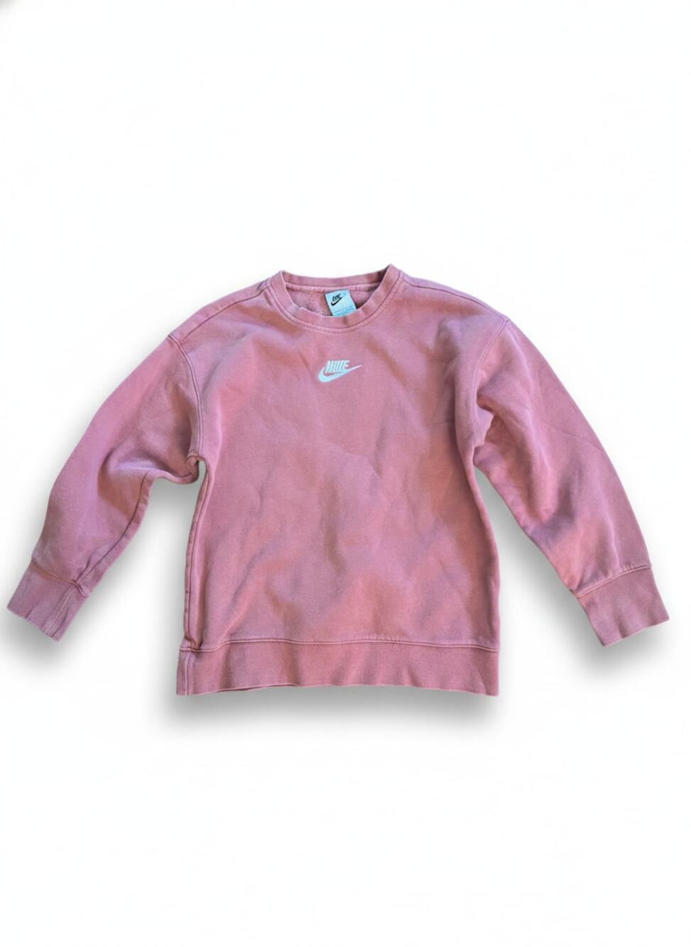 Nike Sweatshirt Unisex Adult Medium Pink Crewneck Pullover Embroidered Logo - Picture 1 of 3